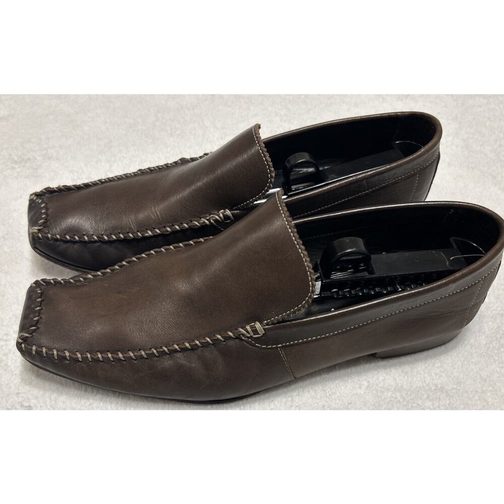 Russell & Bromley Mens Shoes Casual Dress Slip On Brown Loafers US 10/ EUR 44